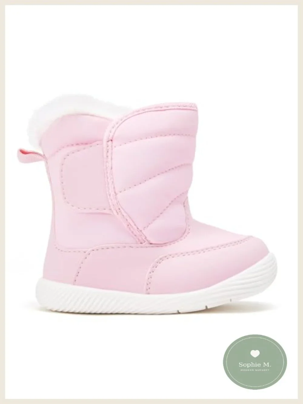Baby Snow Boots Waterproof Winter Warm Faux Fur Nonslip Toddler First Walker